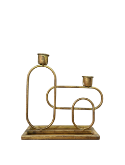 CANDELABRO DORADO 2 VELAS