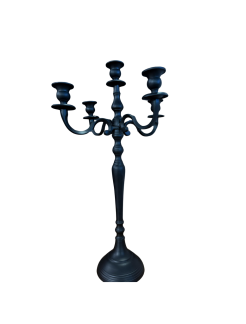 CANDELABRO NEGRO 5 BRAZOS